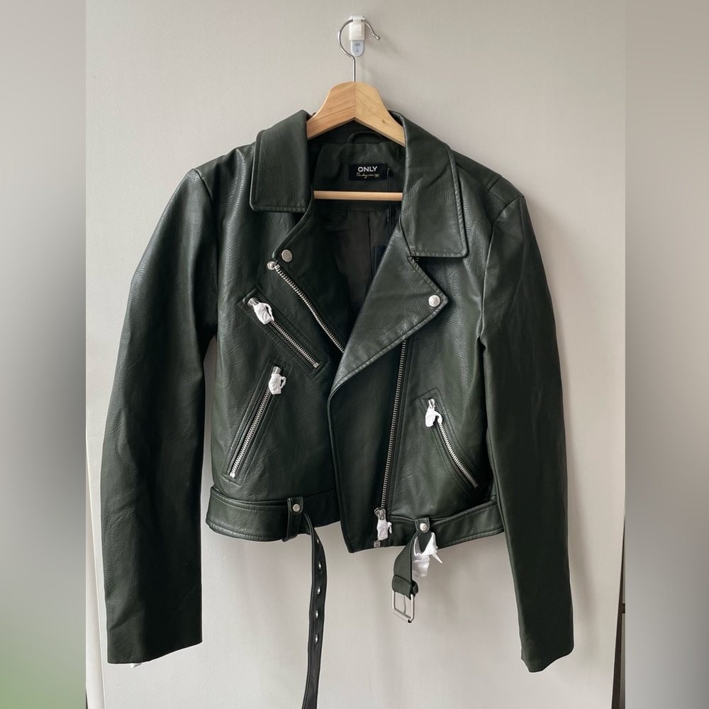 Leather jacket- dark green